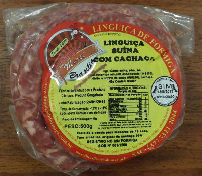 Linguiça Suína com Cachaça